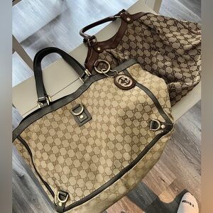 2 Authentic Gucci Brown Bags
